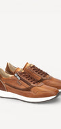 Heren veterschoenen-Bruin leer