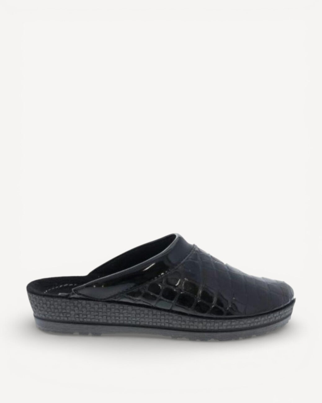 Dames muil pantoffels-Zwart lak