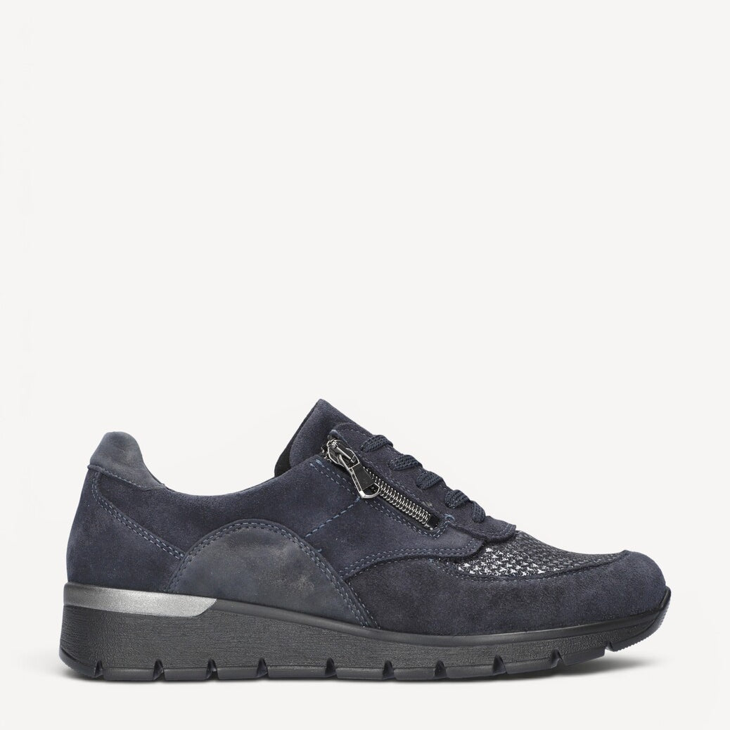 DAMES SPORTIEVE VETERSCHO-Blauw suède/nubuck