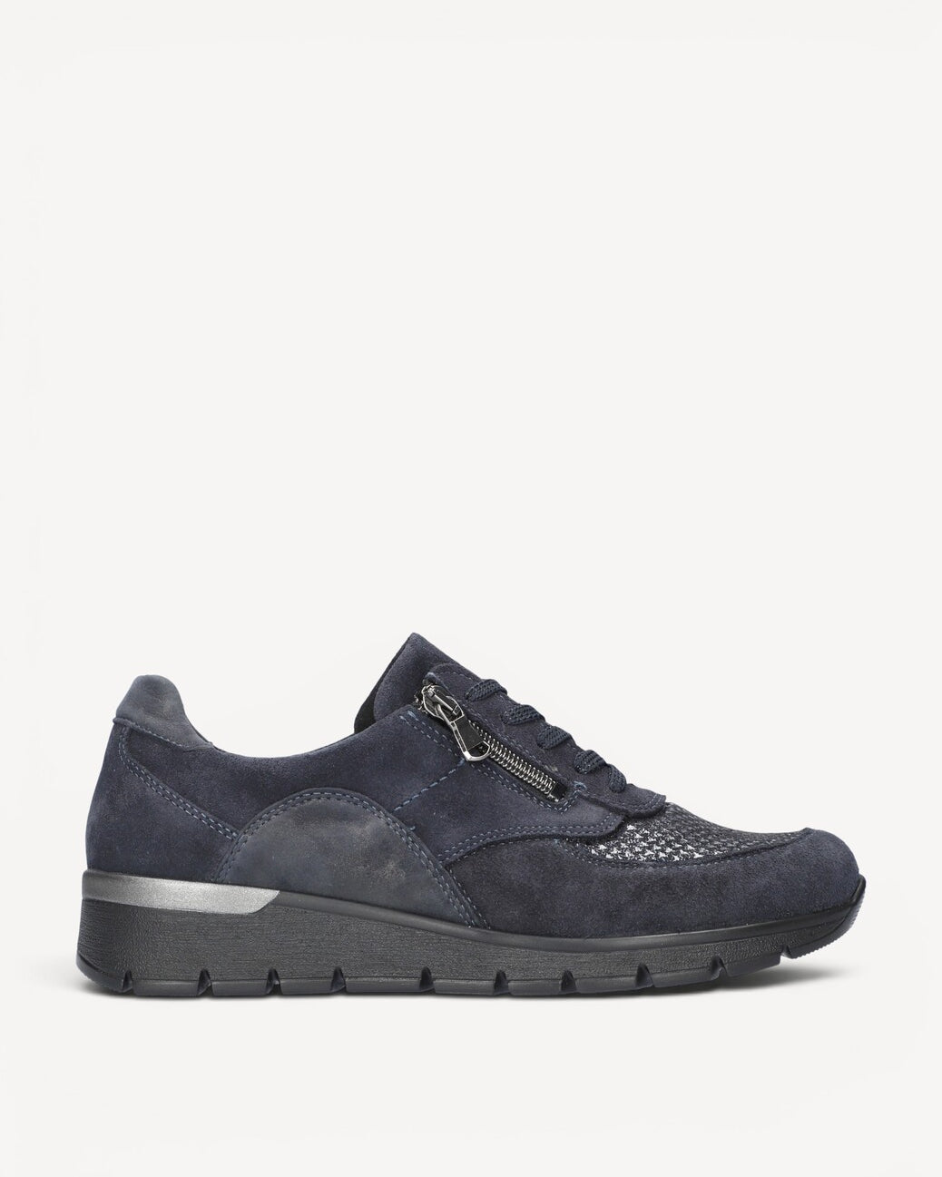 DAMES SPORTIEVE VETERSCHO-Blauw suède/nubuck