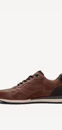 Heren veterschoenen-Bruin leer
