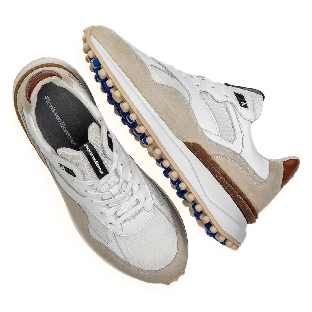Heren veterschoenen-Wit combi kleur