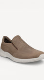 Heren instapper-Beige suède/nubuck