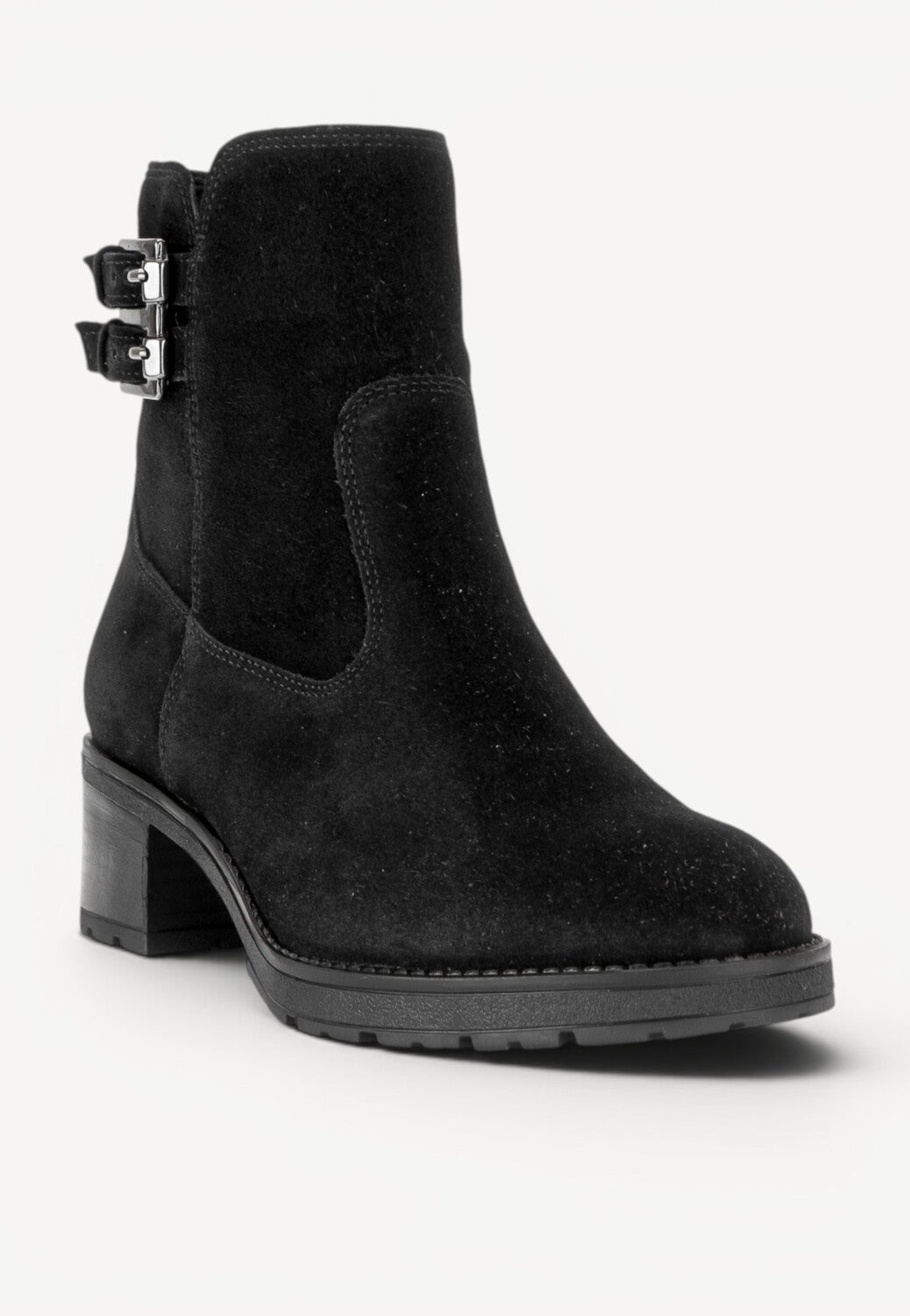 DAMES BOOTS+KORT LAARS-Zwart suède