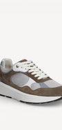 Heren veterschoenen-Beige combi kleur