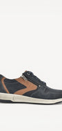 Heren veterschoenen-Blauw suède/nubuck