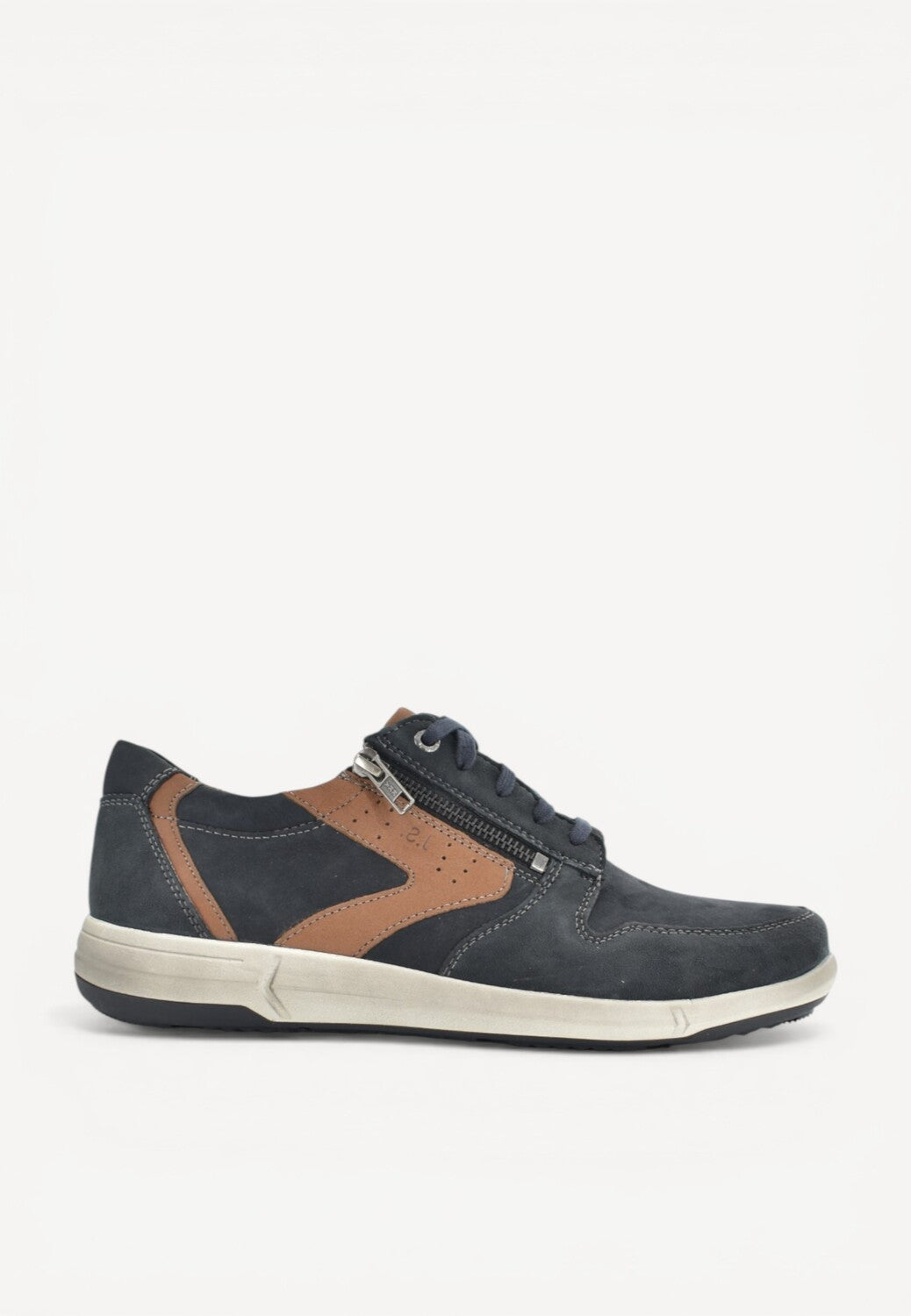 Heren veterschoenen-Blauw suède/nubuck