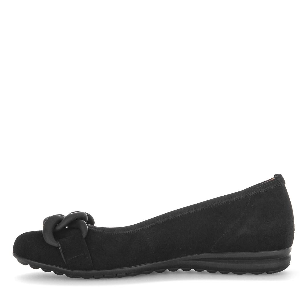 BALLERINAS + PUMPS-Zwart suède