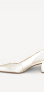 MUIL +SLINGBACK-Goud leer