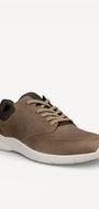 Heren veterschoenen-Beige suède/nubuck