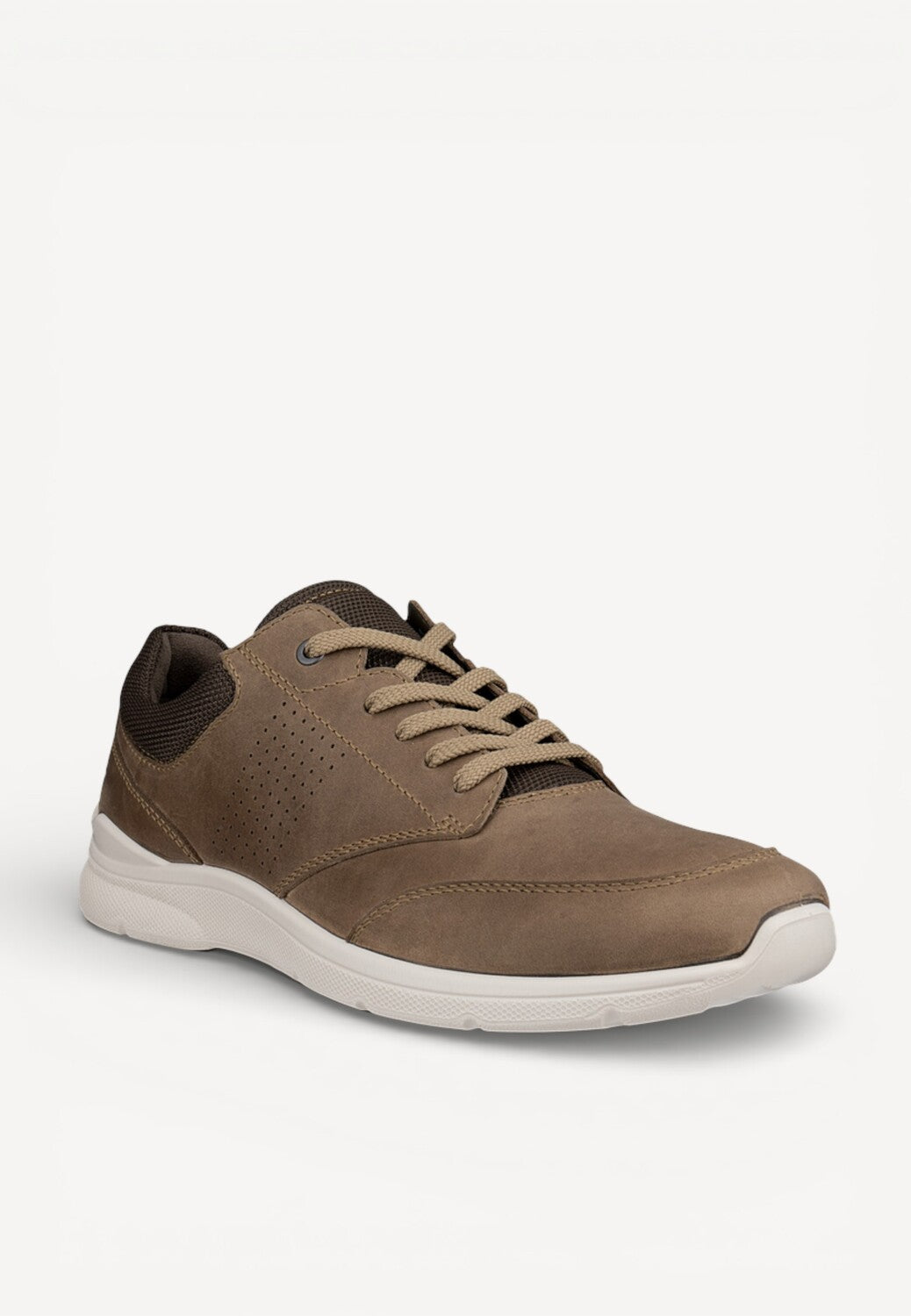 Heren veterschoenen-Beige suède/nubuck