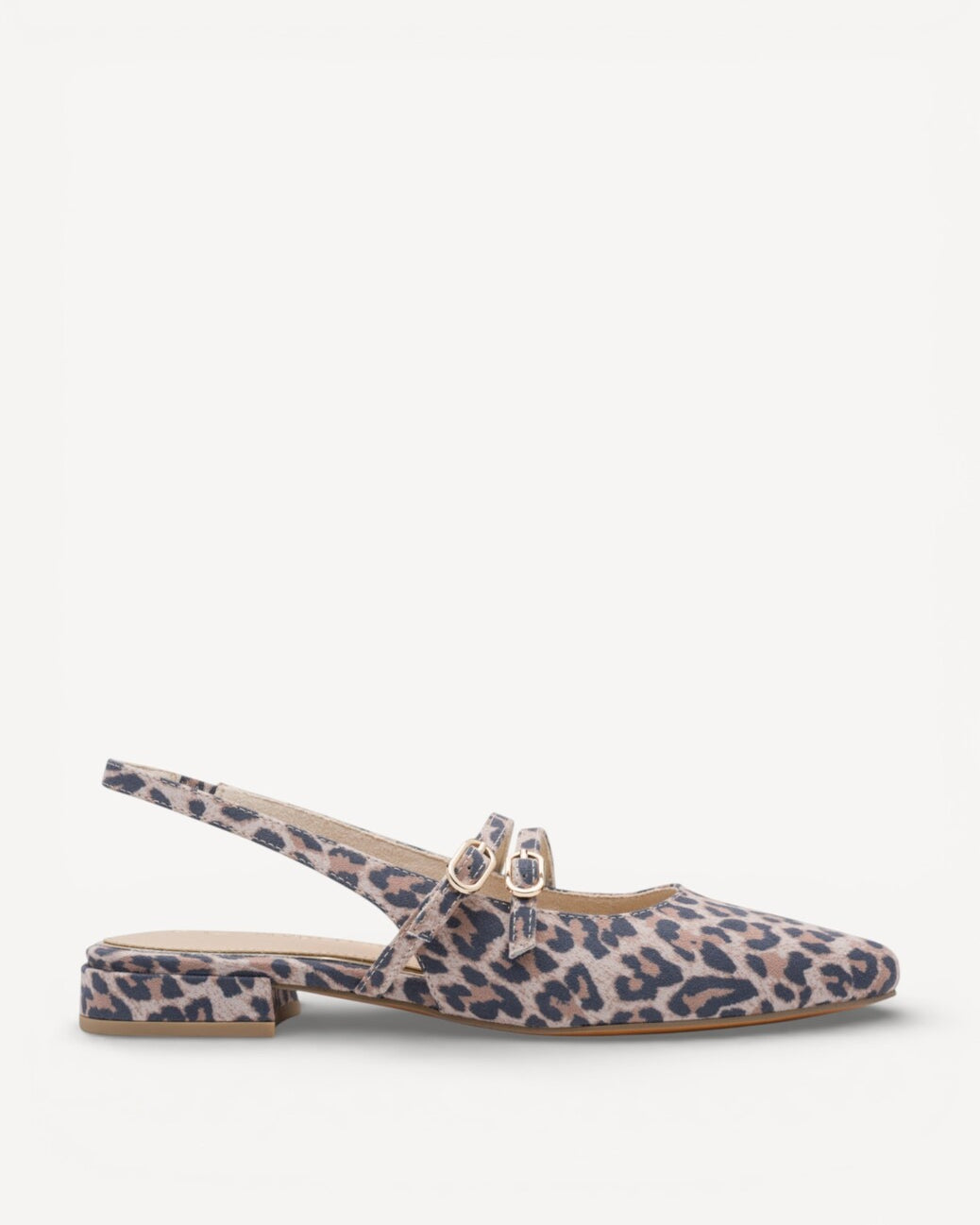 MUIL +SLINGBACK-Bruin combi kleur