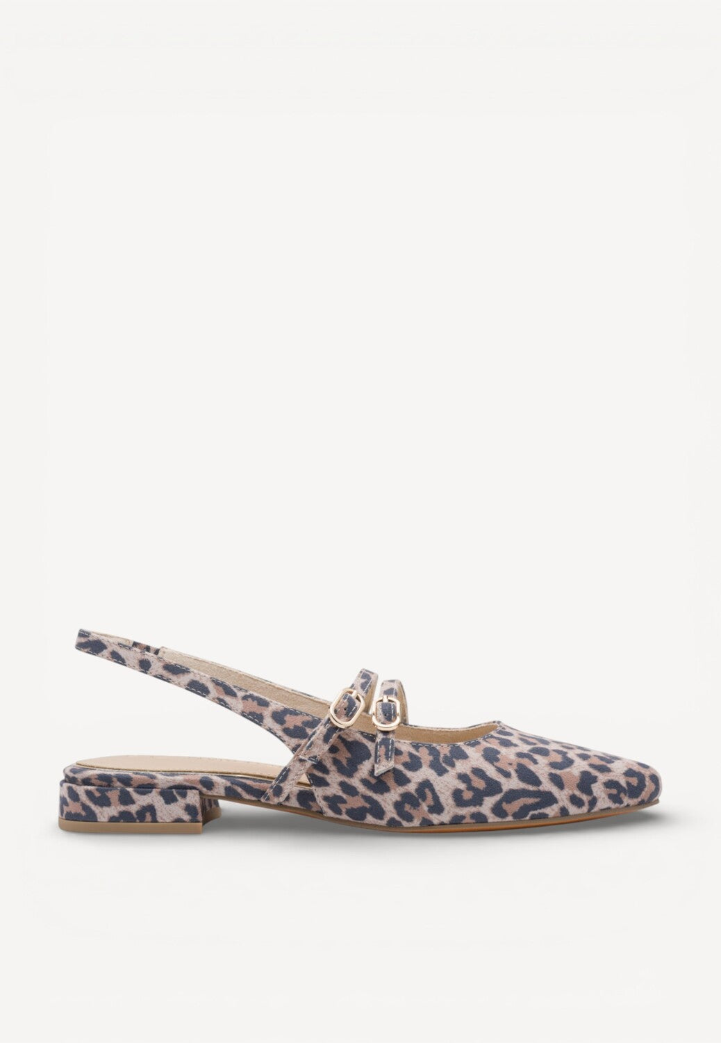 MUIL +SLINGBACK-Bruin combi kleur
