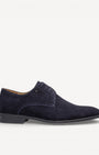 Heren veterschoenen-Blauw suède/nubuck