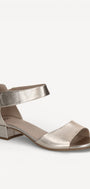 DAMES OPEN SCHOENEN-Goud leer