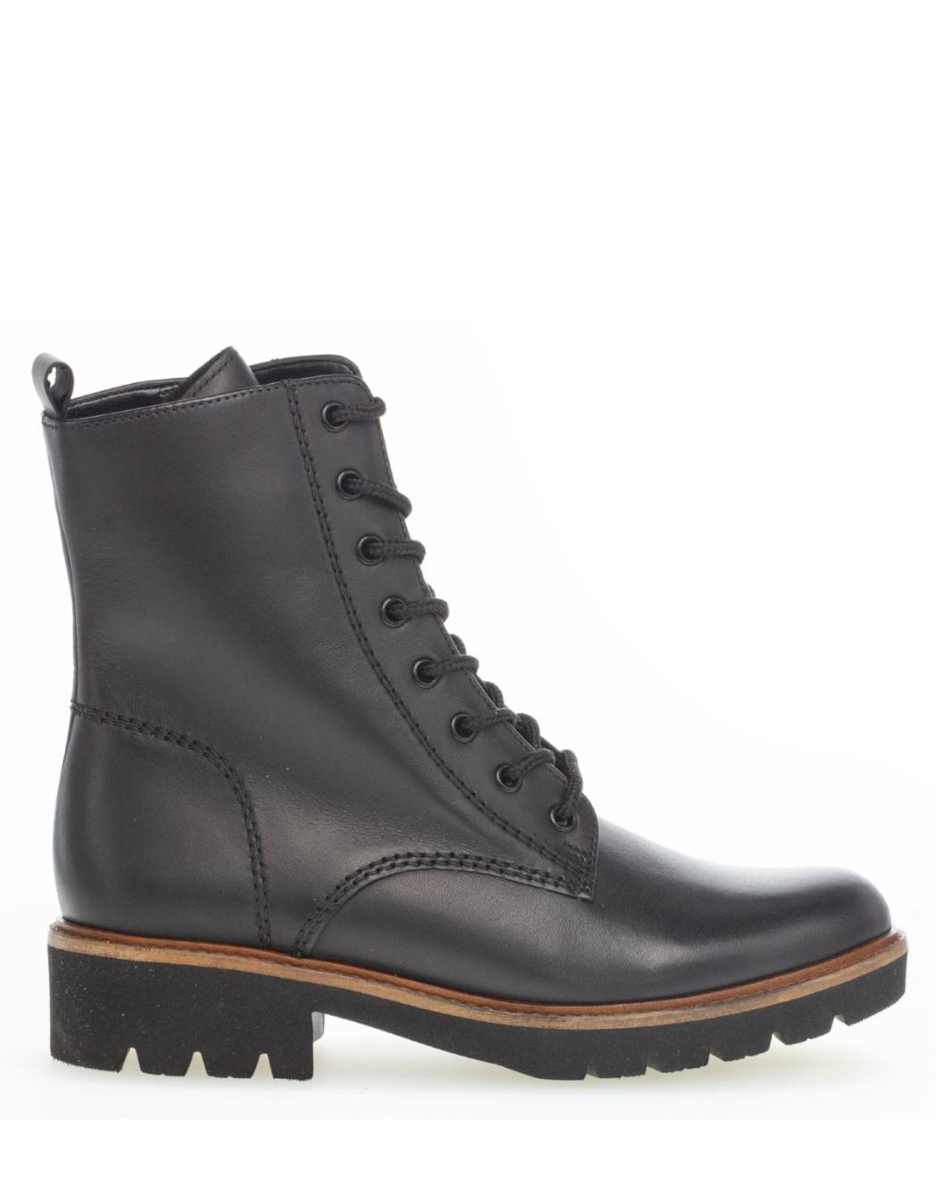 DAMES BOOTS+KORT LAARS-Zwart leer