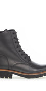 DAMES BOOTS+KORT LAARS-Zwart leer