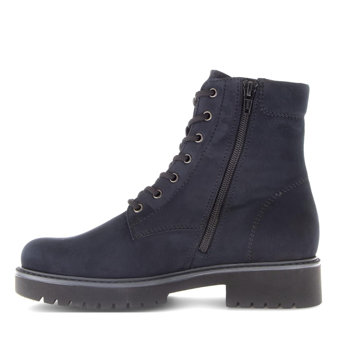 DAMES BOOTS+KORT LAARS-Blauw suède/nubuck