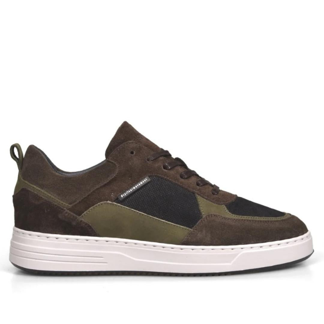 Heren veterschoenen-Bruin combi kleur