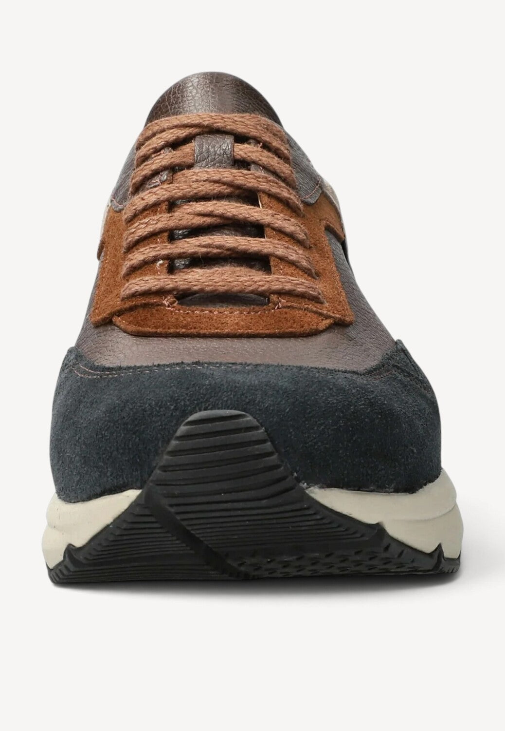 Heren veterschoenen-Blauw suède/nubuck