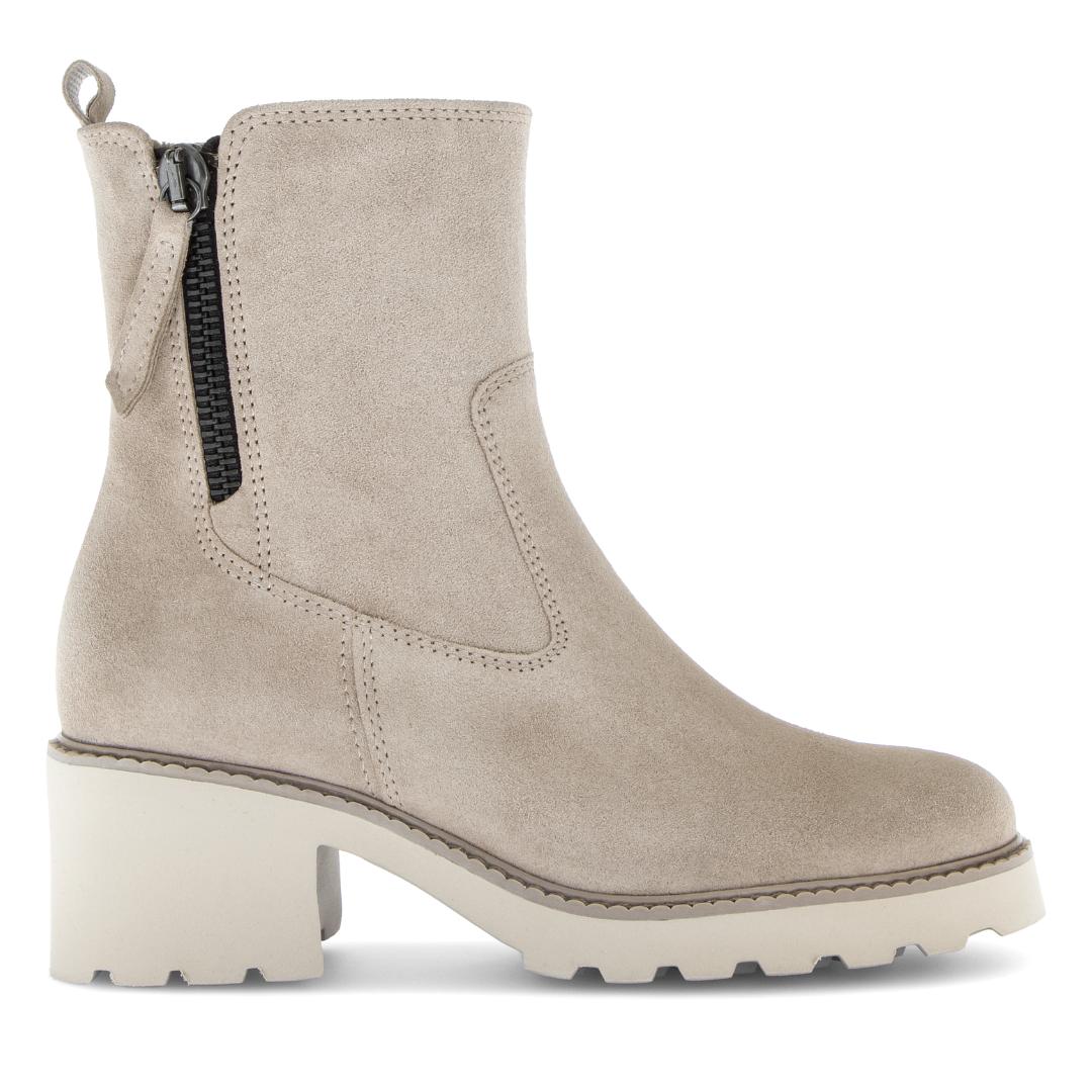 DAMES BOOTS+KORT LAARS-Beige suède/nubuck