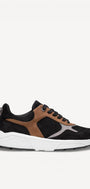 Heren veterschoenen-Zwart combi kleur