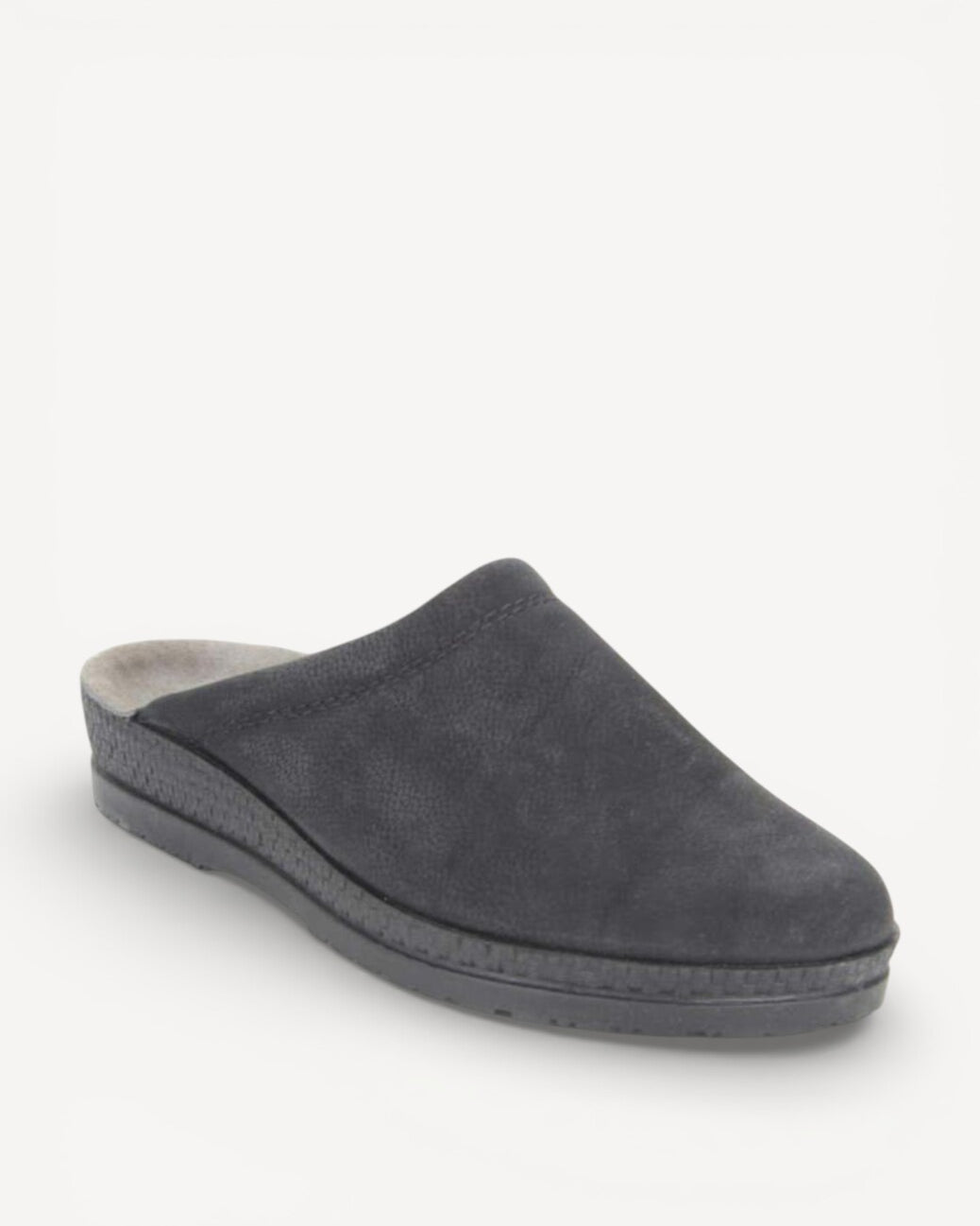 Heren muil pantoffels-Zwart suède