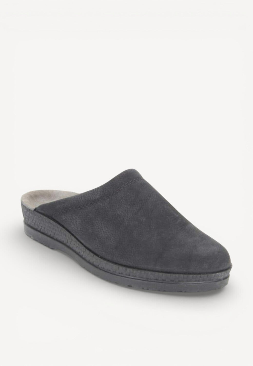 Heren muil pantoffels-Zwart suède