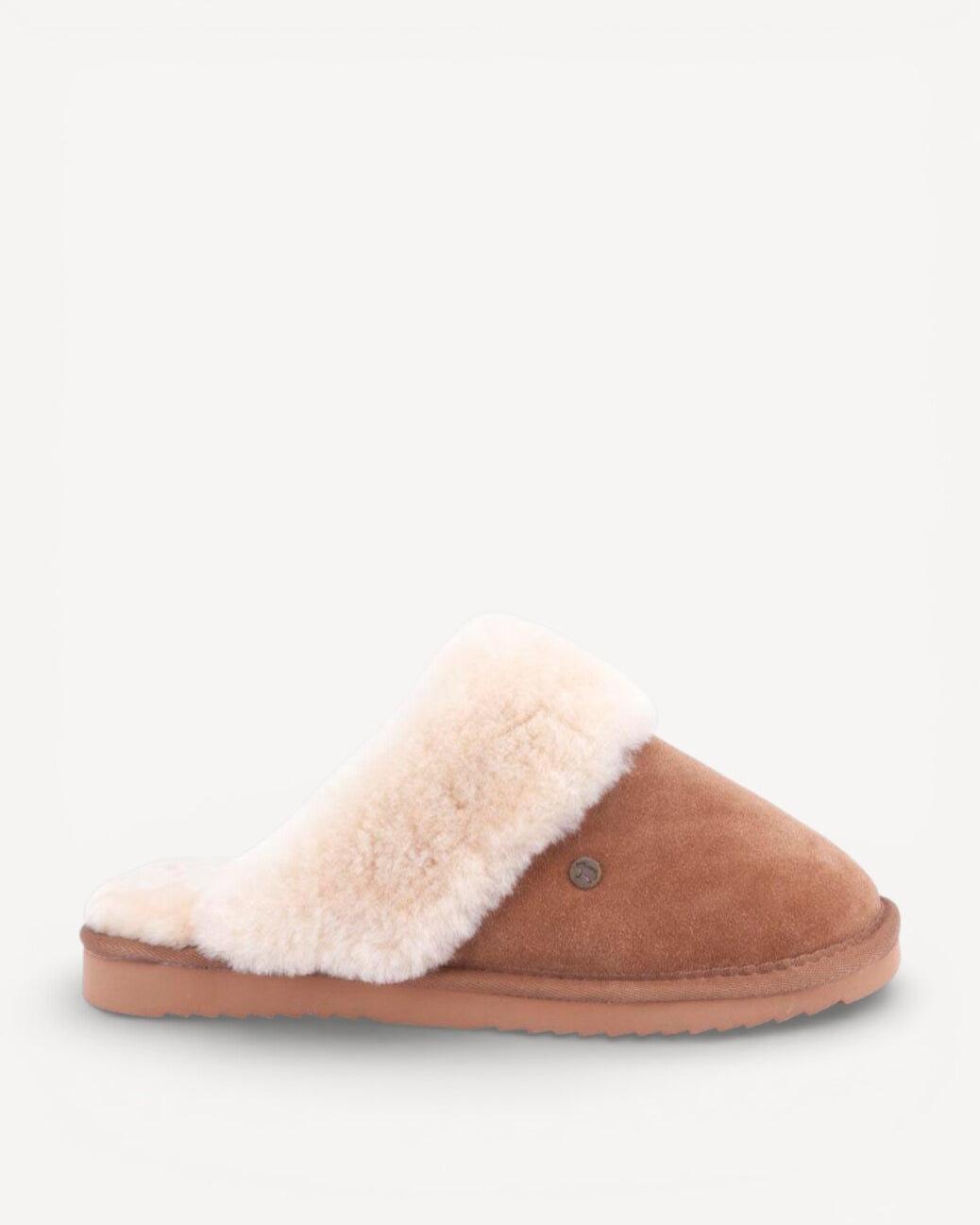 Dames muil pantoffels-Bruin suède