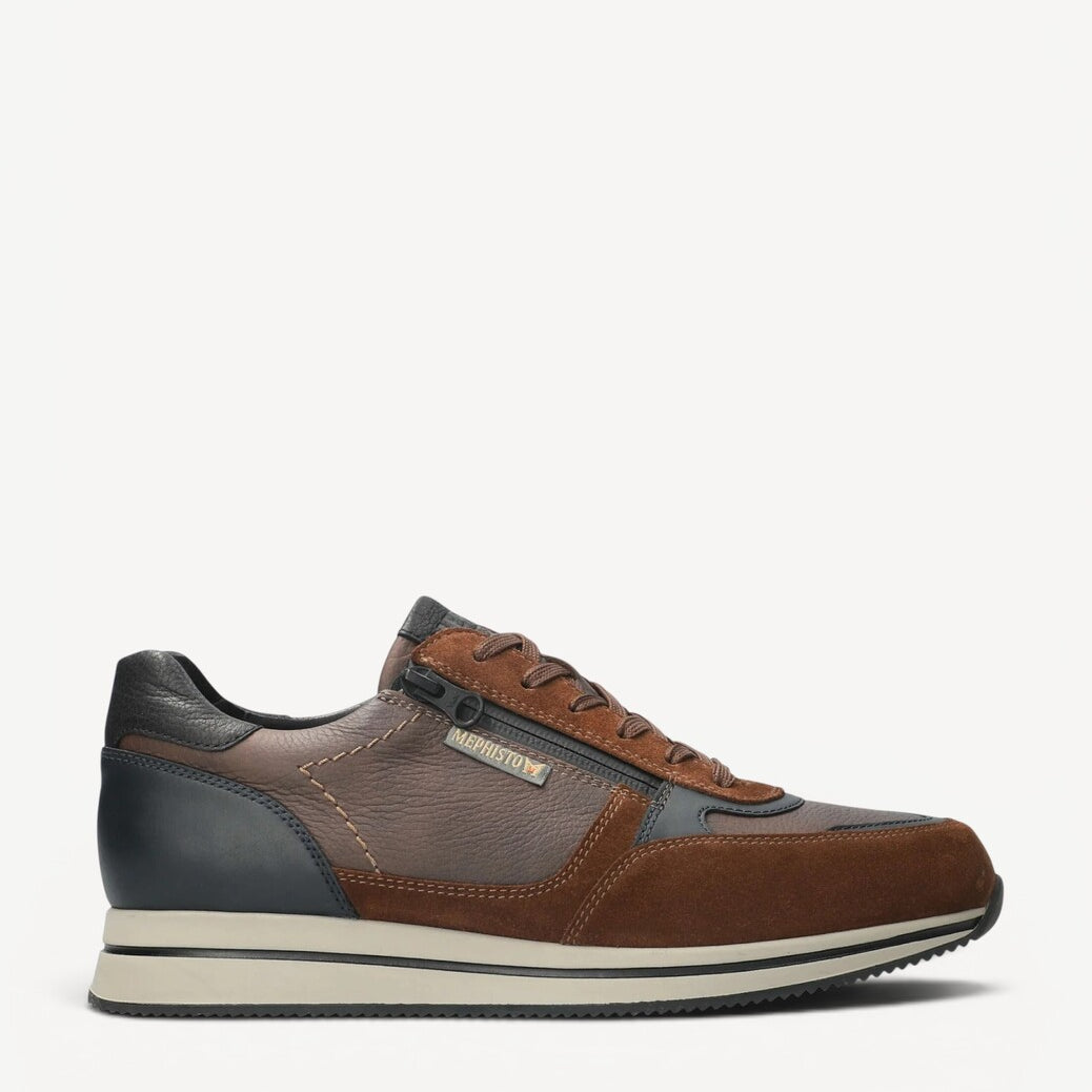 Heren veterschoenen-Bruin leer