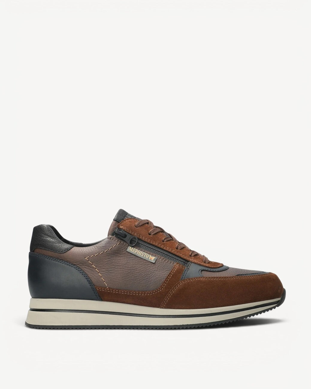 Heren veterschoenen-Bruin leer