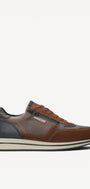 Heren veterschoenen-Bruin leer