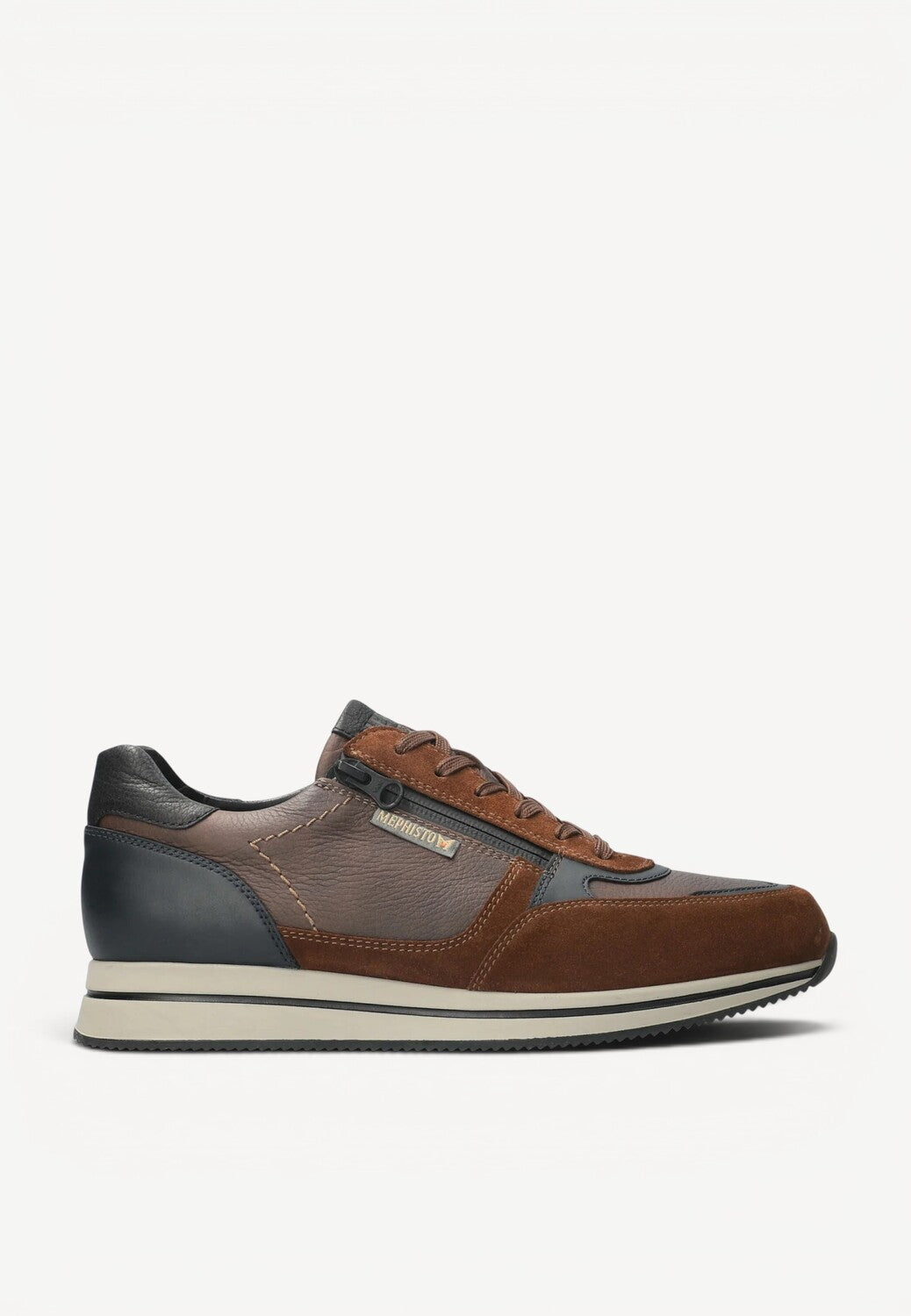 Heren veterschoenen-Bruin leer