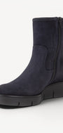 DAMES BOOTS+KORT LAARS-Blauw suède/nubuck