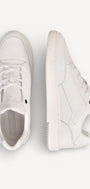Heren veterschoenen-Wit leer