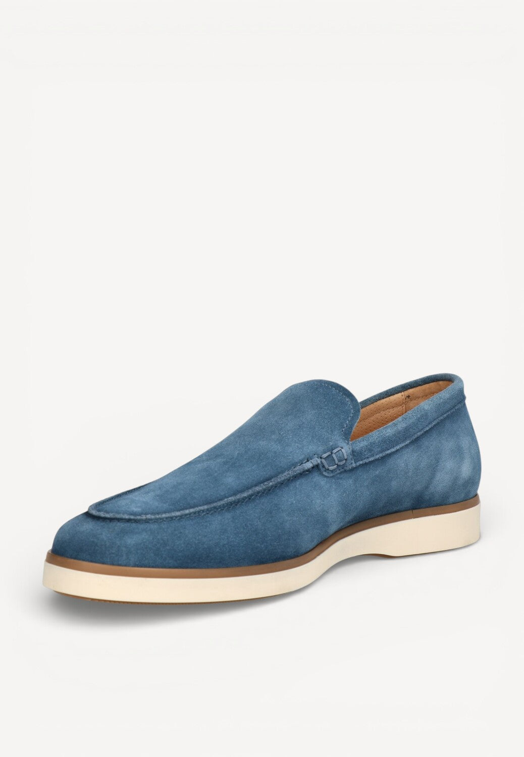 Heren instapper-Blauw suède/nubuck
