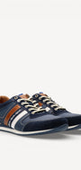 Heren veterschoenen-Blauw leer