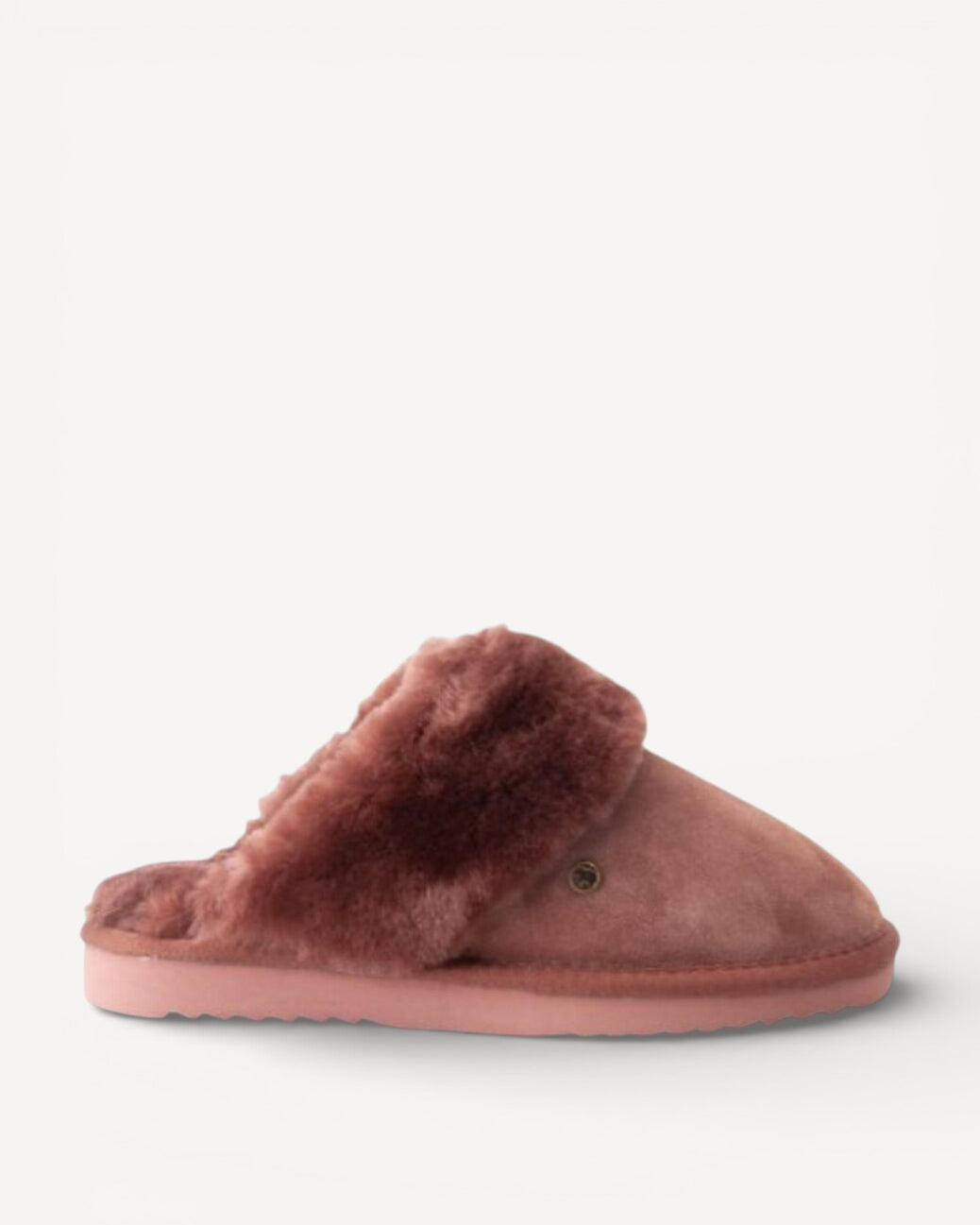 Dames muil pantoffels-Rood suède/nubuck