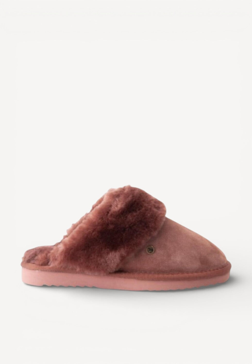 Dames muil pantoffels-Rood suède/nubuck