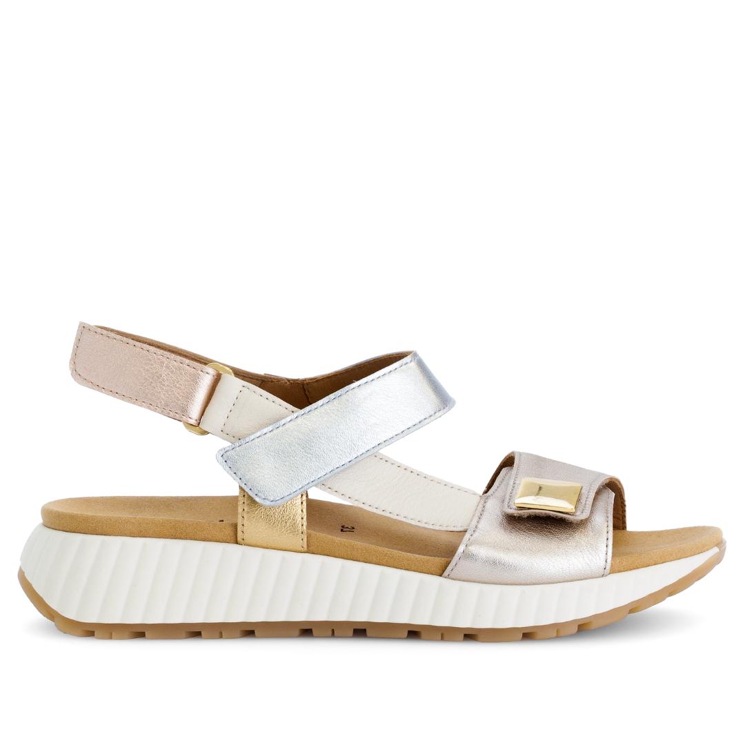 DAMES OPEN SCHOENEN-Goud combi kleur