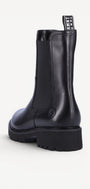 DAMES BOOTS+KORT LAARS-Zwart leer