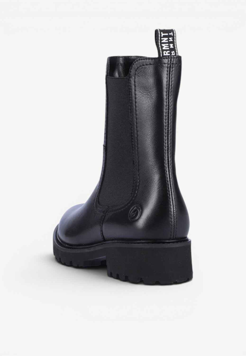 DAMES BOOTS+KORT LAARS-Zwart leer