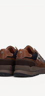 Heren veterschoenen-Bruin combi kleur