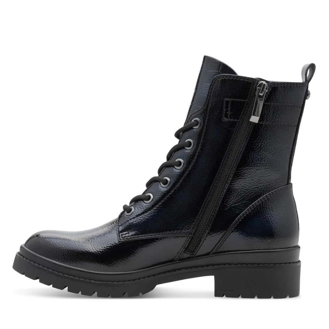 DAMES BOOTS+KORT LAARS-Blauw lak