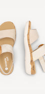 DAMES OPEN SCHOENEN-Beige suède/nubuck