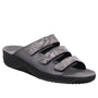 DAMES OPEN SCHOENEN-Grijs leer
