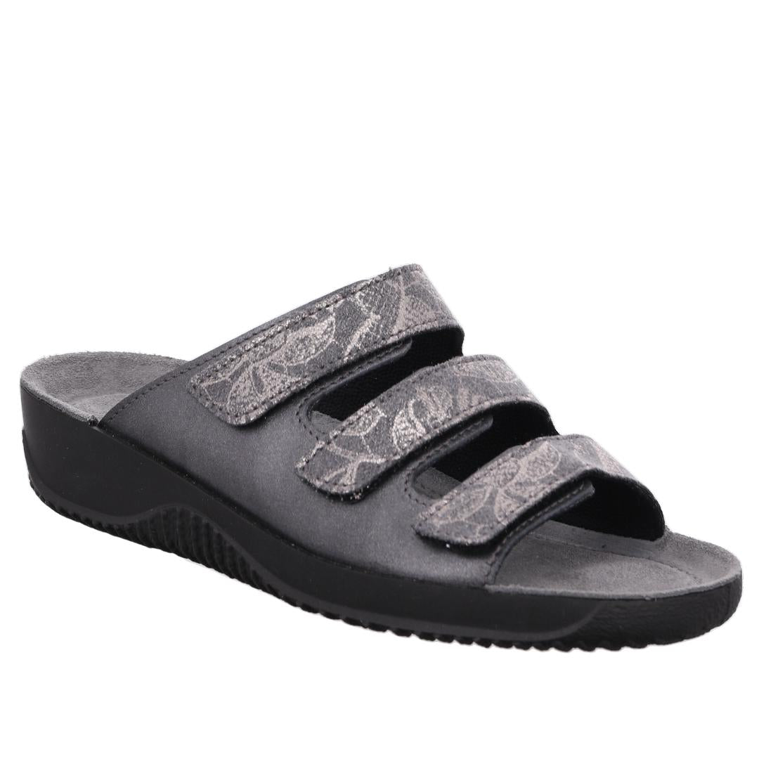 DAMES OPEN SCHOENEN-Grijs leer