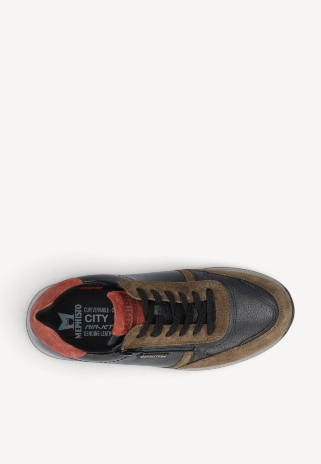 Heren veterschoenen-Groen combi kleur