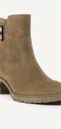 DAMES BOOTS+KORT LAARS-Bruin suède