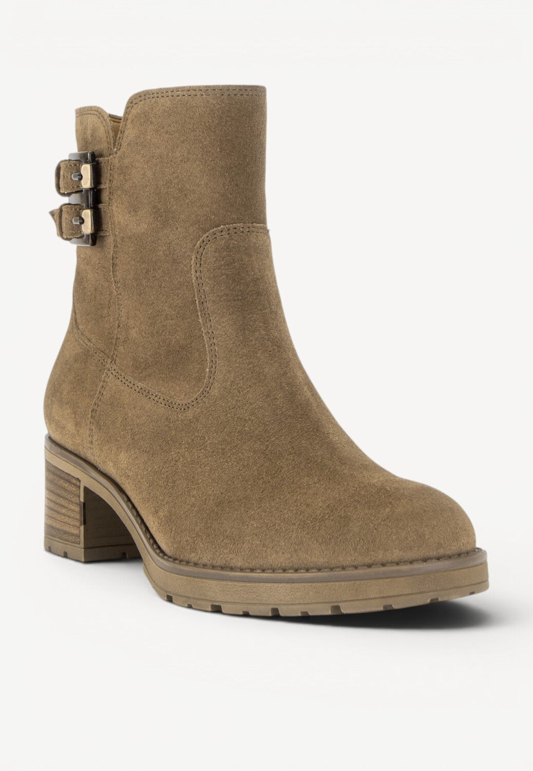 DAMES BOOTS+KORT LAARS-Bruin suède